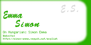 emma simon business card